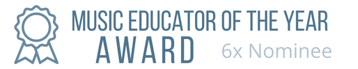 Music educator of the year award blue