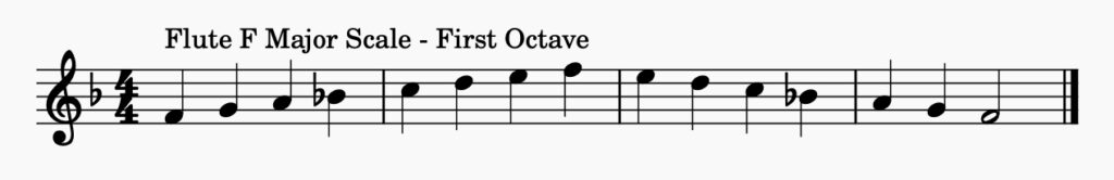 Flute F Major Scale