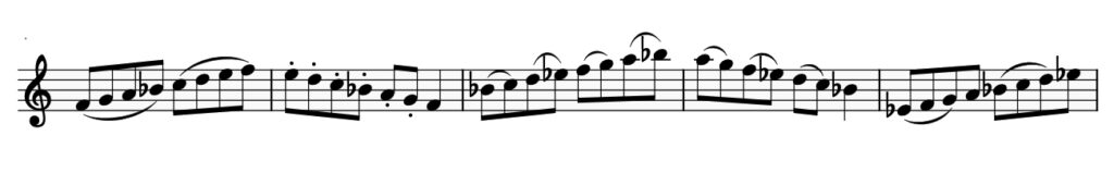 Scale patterns for flute practice routine