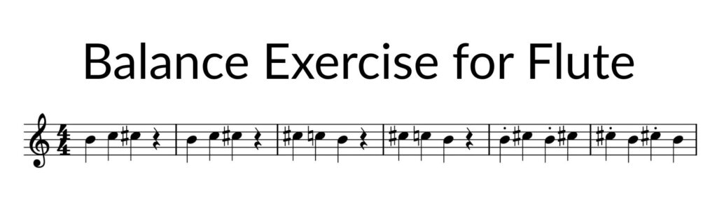 Balance Exercise for beginner flute lessons